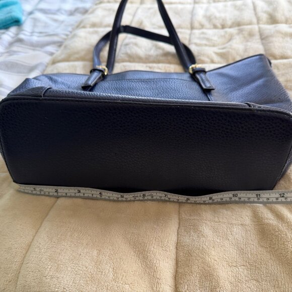 Anne Klein Navy Blue Textured Bag - 10" x 12" - Picture 9 of 10